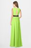 ColsBM Madalyn Sharp Green Glamorous Sleeveless Zip up Chiffon Floor Length Ruching Bridesmaid Dresses