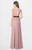 ColsBM Madalyn Silver Pink Glamorous Sleeveless Zip up Chiffon Floor Length Ruching Bridesmaid Dresses