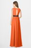 ColsBM Madalyn Tangerine Glamorous Sleeveless Zip up Chiffon Floor Length Ruching Bridesmaid Dresses