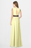 ColsBM Madalyn Wax Yellow Glamorous Sleeveless Zip up Chiffon Floor Length Ruching Bridesmaid Dresses