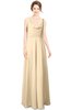 ColsBM Alia Apricot Gelato Modest A-line V-neck Sleeveless Zip up Plainness Bridesmaid Dresses