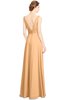 ColsBM Alia Apricot Modest A-line V-neck Sleeveless Zip up Plainness Bridesmaid Dresses