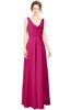 ColsBM Alia Beetroot Purple Modest A-line V-neck Sleeveless Zip up Plainness Bridesmaid Dresses