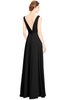 ColsBM Alia Black Modest A-line V-neck Sleeveless Zip up Plainness Bridesmaid Dresses