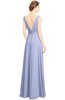ColsBM Alia Blue Heron Modest A-line V-neck Sleeveless Zip up Plainness Bridesmaid Dresses