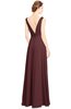 ColsBM Alia Burgundy Modest A-line V-neck Sleeveless Zip up Plainness Bridesmaid Dresses