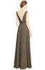 ColsBM Alia Carafe Brown Modest A-line V-neck Sleeveless Zip up Plainness Bridesmaid Dresses