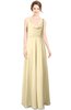 ColsBM Alia Cornhusk Modest A-line V-neck Sleeveless Zip up Plainness Bridesmaid Dresses