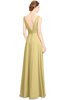 ColsBM Alia Gold Modest A-line V-neck Sleeveless Zip up Plainness Bridesmaid Dresses