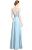 ColsBM Alia Ice Blue Modest A-line V-neck Sleeveless Zip up Plainness Bridesmaid Dresses