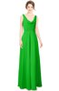 ColsBM Alia Jasmine Green Modest A-line V-neck Sleeveless Zip up Plainness Bridesmaid Dresses