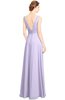 ColsBM Alia Light Purple Modest A-line V-neck Sleeveless Zip up Plainness Bridesmaid Dresses