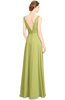 ColsBM Alia Linden Green Modest A-line V-neck Sleeveless Zip up Plainness Bridesmaid Dresses