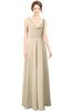 ColsBM Alia Novelle Peach Modest A-line V-neck Sleeveless Zip up Plainness Bridesmaid Dresses