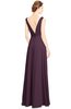 ColsBM Alia Plum Modest A-line V-neck Sleeveless Zip up Plainness Bridesmaid Dresses