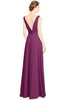 ColsBM Alia Raspberry Modest A-line V-neck Sleeveless Zip up Plainness Bridesmaid Dresses