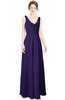 ColsBM Alia Royal Purple Modest A-line V-neck Sleeveless Zip up Plainness Bridesmaid Dresses