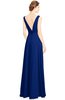 ColsBM Alia Sodalite Blue Modest A-line V-neck Sleeveless Zip up Plainness Bridesmaid Dresses