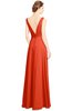 ColsBM Alia Tangerine Tango Modest A-line V-neck Sleeveless Zip up Plainness Bridesmaid Dresses