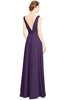 ColsBM Alia Violet Modest A-line V-neck Sleeveless Zip up Plainness Bridesmaid Dresses