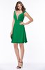 ColsBM Laurel Green Glamorous Fit-n-Flare V-neck Sleeveless Beaded Bridesmaid Dresses