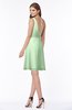 ColsBM Laurel Light Green Glamorous Fit-n-Flare V-neck Sleeveless Beaded Bridesmaid Dresses
