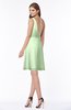 ColsBM Laurel Pale Green Glamorous Fit-n-Flare V-neck Sleeveless Beaded Bridesmaid Dresses