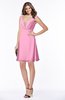 ColsBM Laurel Pink Glamorous Fit-n-Flare V-neck Sleeveless Beaded Bridesmaid Dresses
