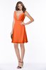 ColsBM Laurel Tangerine Glamorous Fit-n-Flare V-neck Sleeveless Beaded Bridesmaid Dresses