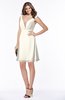 ColsBM Laurel Whisper White Glamorous Fit-n-Flare V-neck Sleeveless Beaded Bridesmaid Dresses