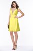 ColsBM Laurel Yellow Iris Glamorous Fit-n-Flare V-neck Sleeveless Beaded Bridesmaid Dresses