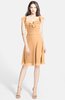 ColsBM Liliana Apricot Modern A-line Wide Square Chiffon Knee Length Bridesmaid Dresses