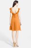 ColsBM Liliana Orange Modern A-line Wide Square Chiffon Knee Length Bridesmaid Dresses