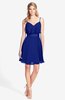 ColsBM Rosemary Electric Blue Gorgeous Fit-n-Flare Sleeveless Chiffon Sweep Train Bridesmaid Dresses
