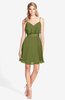 ColsBM Rosemary Olive Green Gorgeous Fit-n-Flare Sleeveless Chiffon Sweep Train Bridesmaid Dresses