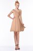 ColsBM Kenia Almost Apricot Luxury Fit-n-Flare Sleeveless Zip up Sweep Train Bridesmaid Dresses