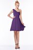 ColsBM Kenia Dark Purple Luxury Fit-n-Flare Sleeveless Zip up Sweep Train Bridesmaid Dresses