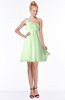 ColsBM Kenia Pale Green Luxury Fit-n-Flare Sleeveless Zip up Sweep Train Bridesmaid Dresses