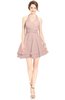 ColsBM Amaris Dusty Rose Luxury Fit-n-Flare V-neck Knee Length Ruching Bridesmaid Dresses