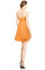 ColsBM Amaris Orange Luxury Fit-n-Flare V-neck Knee Length Ruching Bridesmaid Dresses