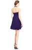 ColsBM Amaris Royal Purple Luxury Fit-n-Flare V-neck Knee Length Ruching Bridesmaid Dresses