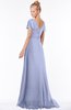ColsBM Ellen Lavender Modern A-line V-neck Short Sleeve Zip up Floor Length Bridesmaid Dresses