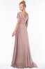 ColsBM Ellen Nectar Pink Modern A-line V-neck Short Sleeve Zip up Floor Length Bridesmaid Dresses