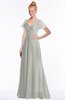 ColsBM Ellen Platinum Modern A-line V-neck Short Sleeve Zip up Floor Length Bridesmaid Dresses