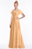 ColsBM Ellen Salmon Buff Modern A-line V-neck Short Sleeve Zip up Floor Length Bridesmaid Dresses
