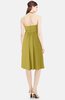 ColsBM Amya Golden Olive Glamorous Sleeveless Zip up Chiffon Knee Length Bridesmaid Dresses