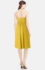ColsBM Amya Lemon Curry Glamorous Sleeveless Zip up Chiffon Knee Length Bridesmaid Dresses