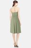 ColsBM Amya Moss Green Glamorous Sleeveless Zip up Chiffon Knee Length Bridesmaid Dresses