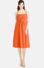ColsBM Amya Tangerine Glamorous Sleeveless Zip up Chiffon Knee Length Bridesmaid Dresses