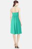 ColsBM Amya Viridian Green Glamorous Sleeveless Zip up Chiffon Knee Length Bridesmaid Dresses